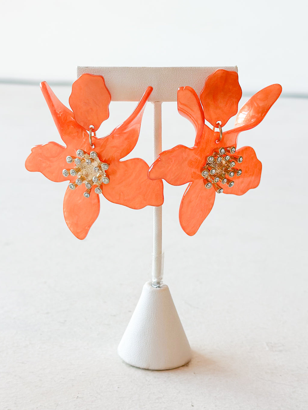 Flower earrings - Orange