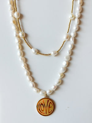 Pearl LOVE necklace