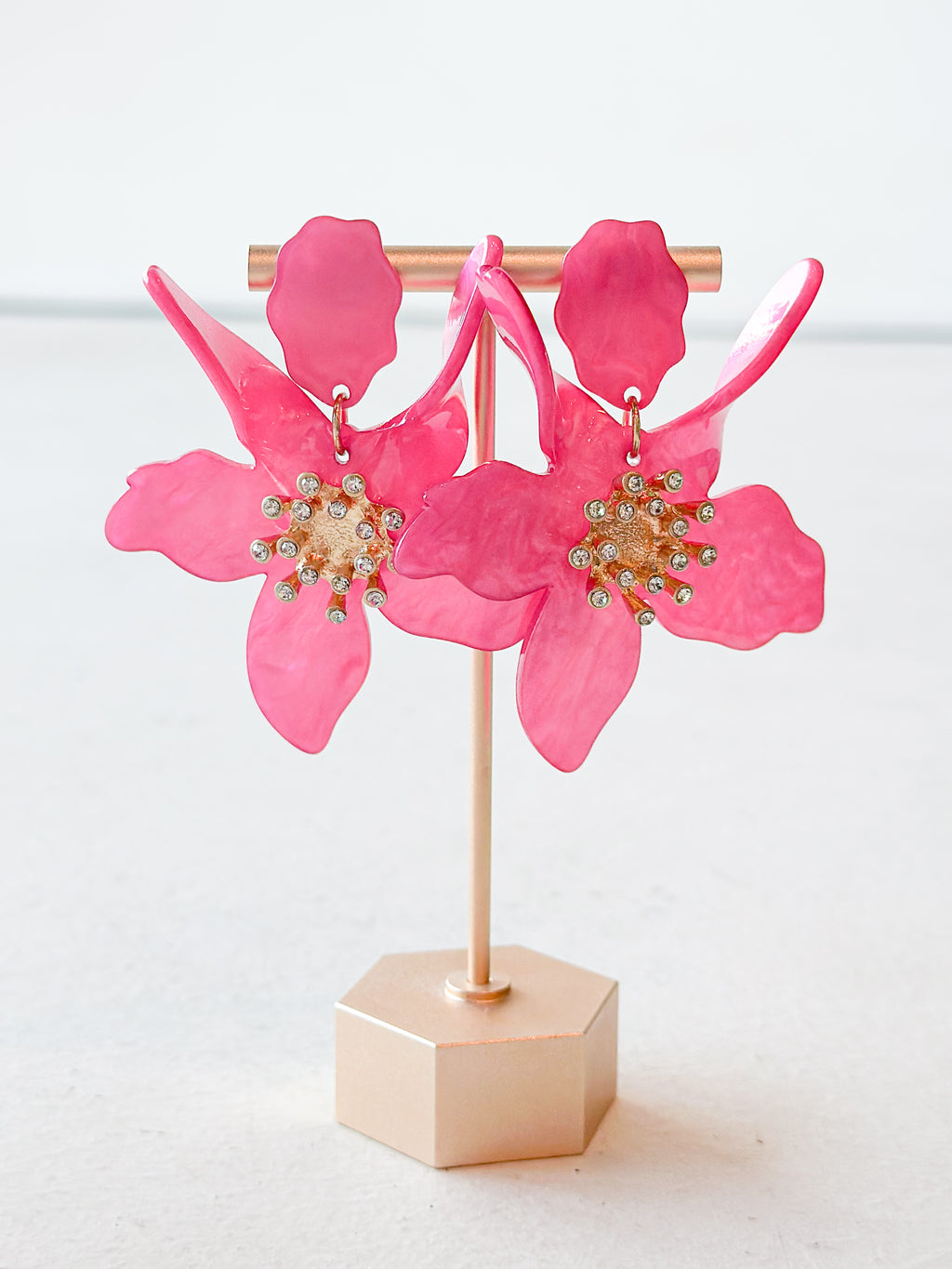 Flower earring - pink